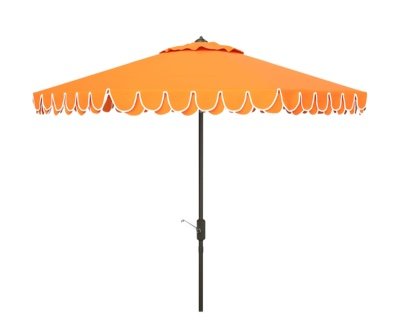 Orange Double Scallop Umbrellas