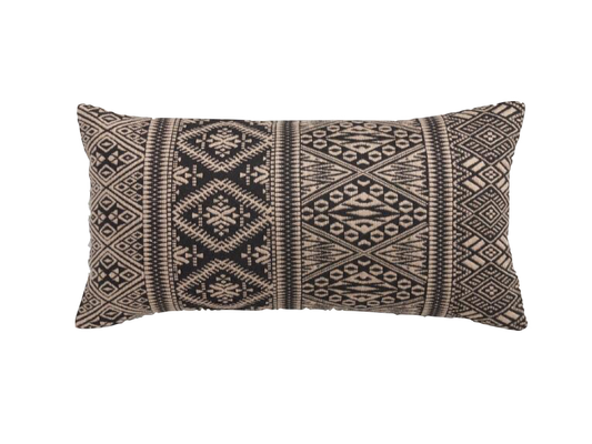 Black Jacquard Lumbar Pillow