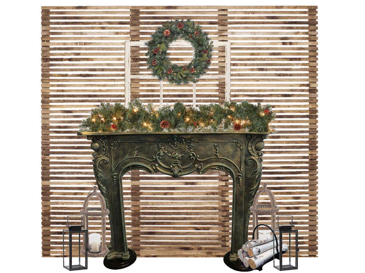 Cozy Christmas Photo Backdrop Set