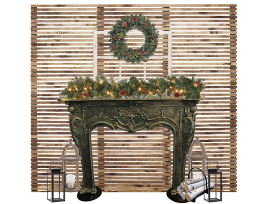 Cozy Christmas Photo Backdrop Set