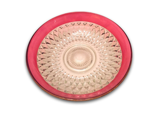 Ruby Vintage Glass Serving Platter