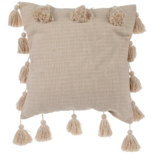 Beige Tassel Pillows