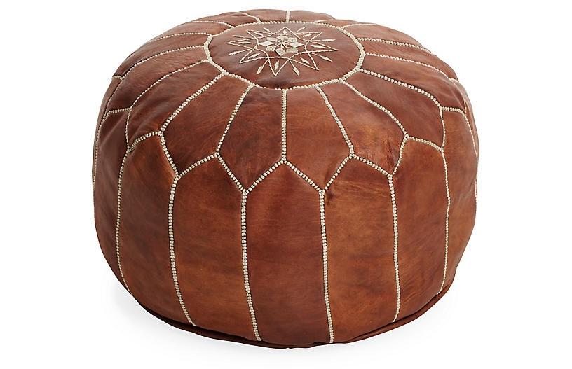 Brown Moroccan Pouf