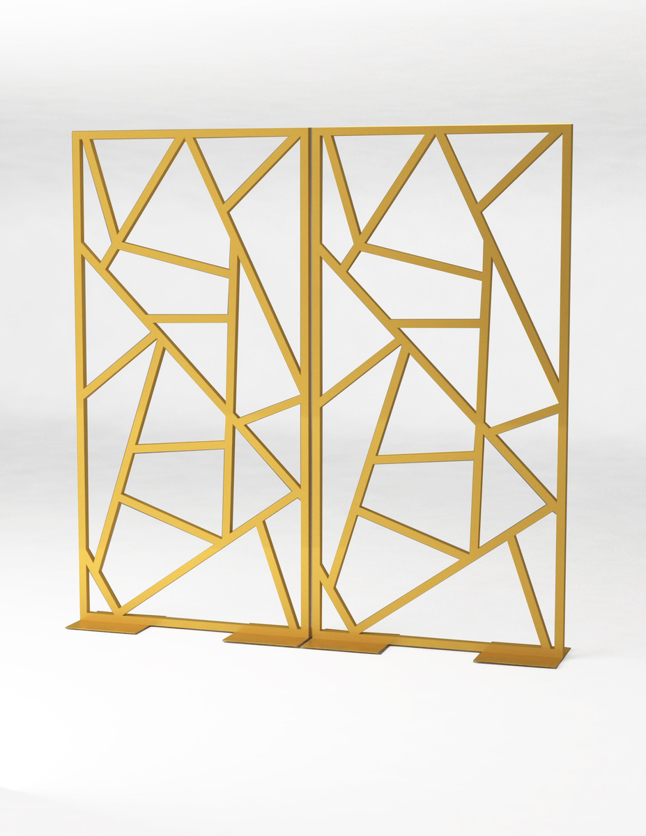 Gold Geometric Panels