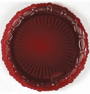 Ruby Red Glass Dinner Plates