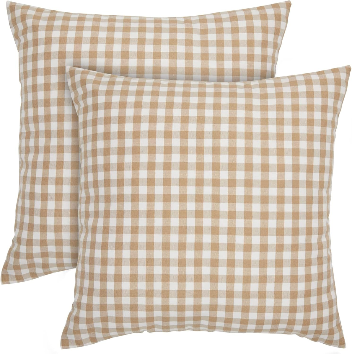 Tan Plaid Pillows