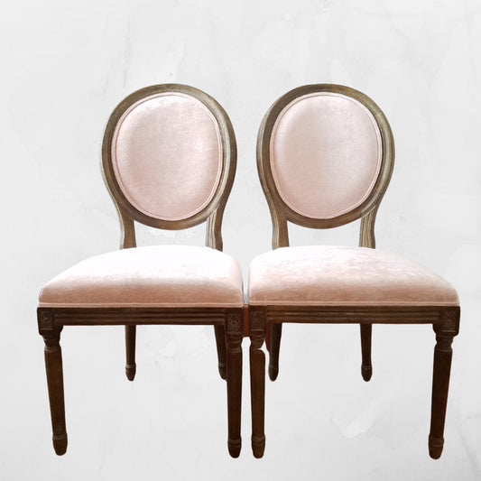 Blush Velvet Chair