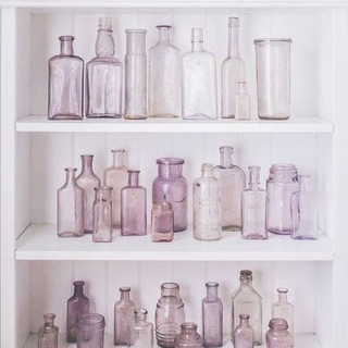 Lavender Glass Vintage Bottle - Sm