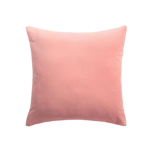 Salmon Pink Velvet Accent Pillow