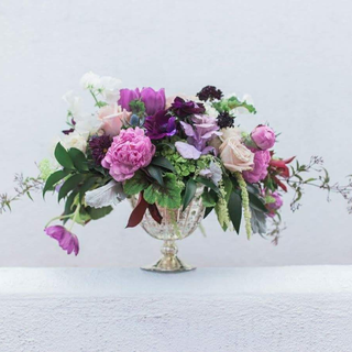 Mercury Glass Hurricane/Compote - Large