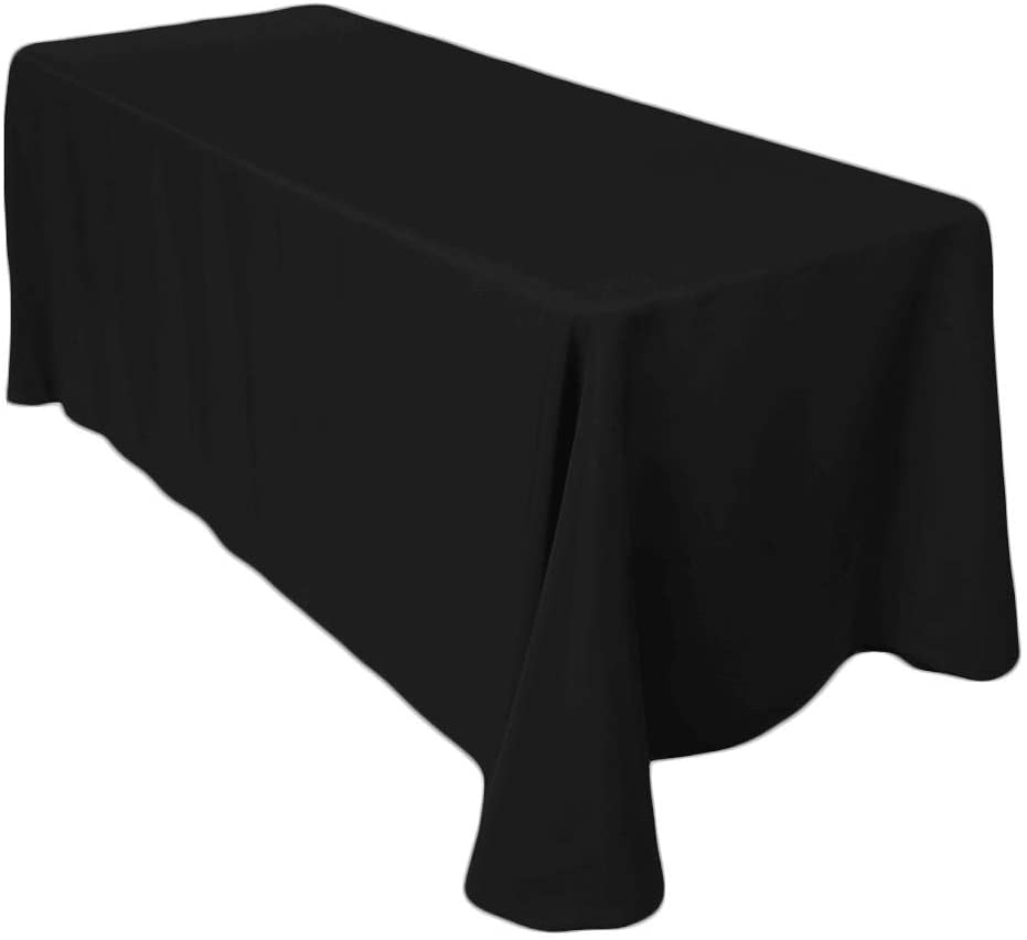 Floor Length 6' Table Linen - Black