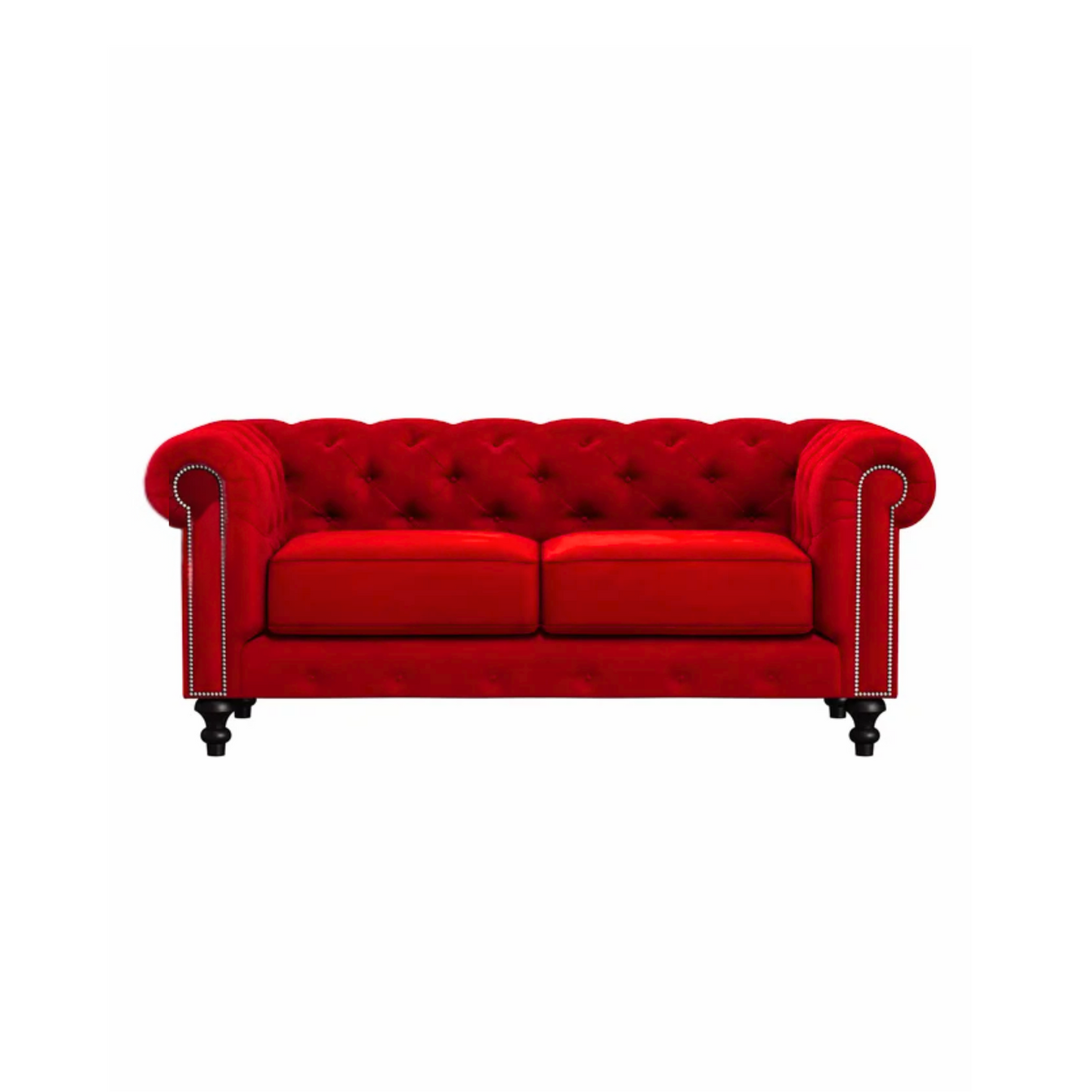 Cherry Tufted Loveseat