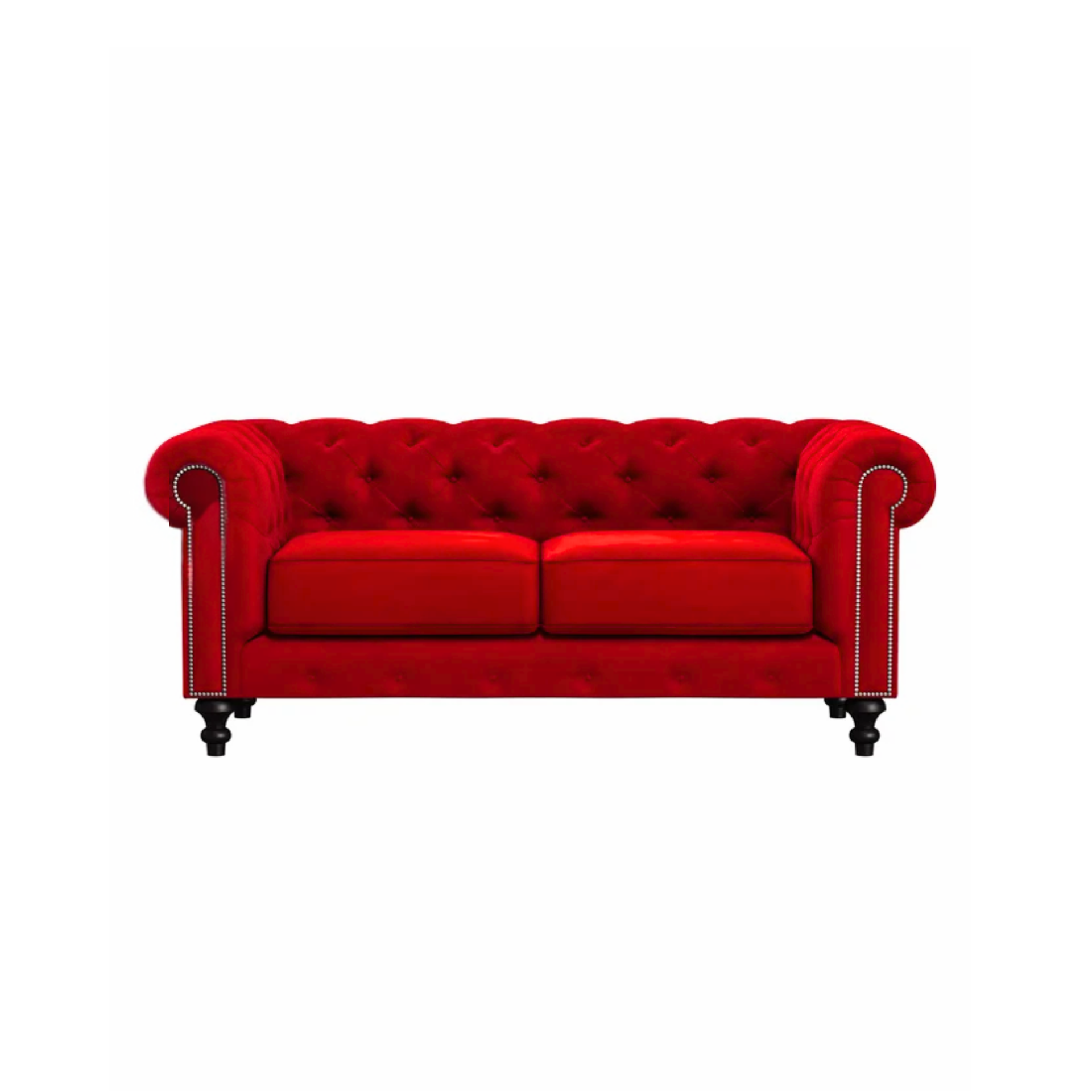 Cherry Tufted Loveseat
