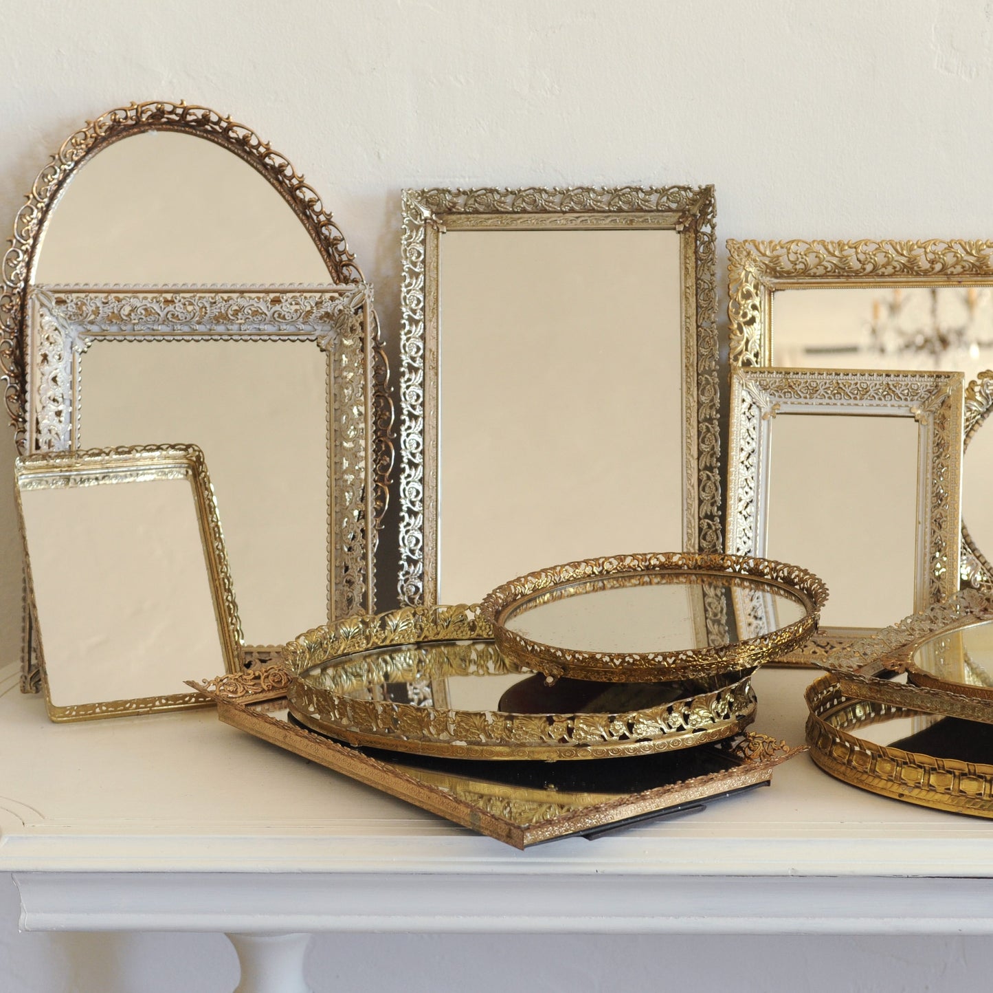 Vintage Mirrored Tray
