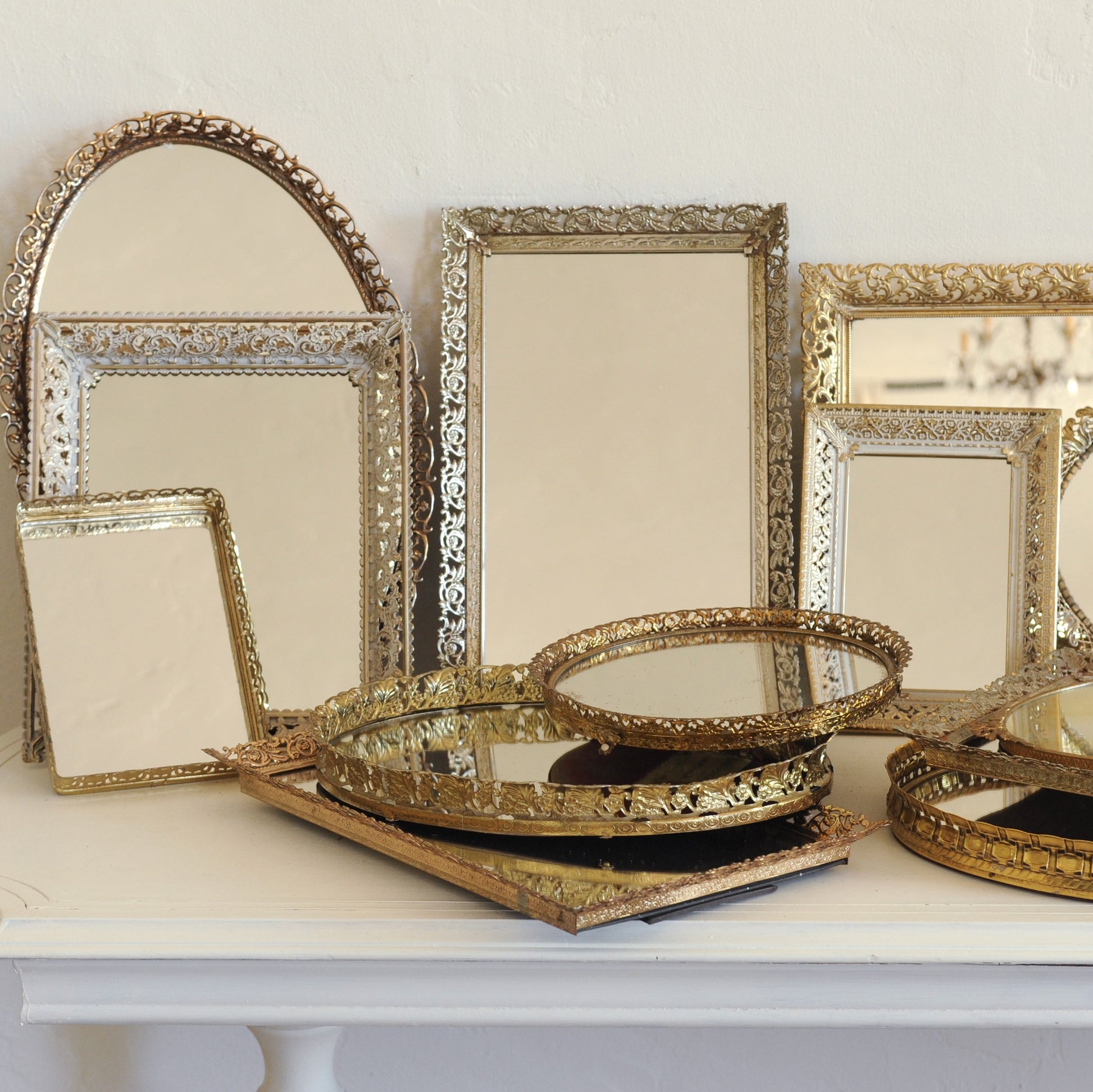 Vintage Mirrored Tray
