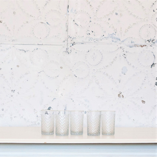 Etched Glass Votive - Tall