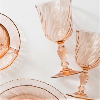 Blush Swirl Glass: Water