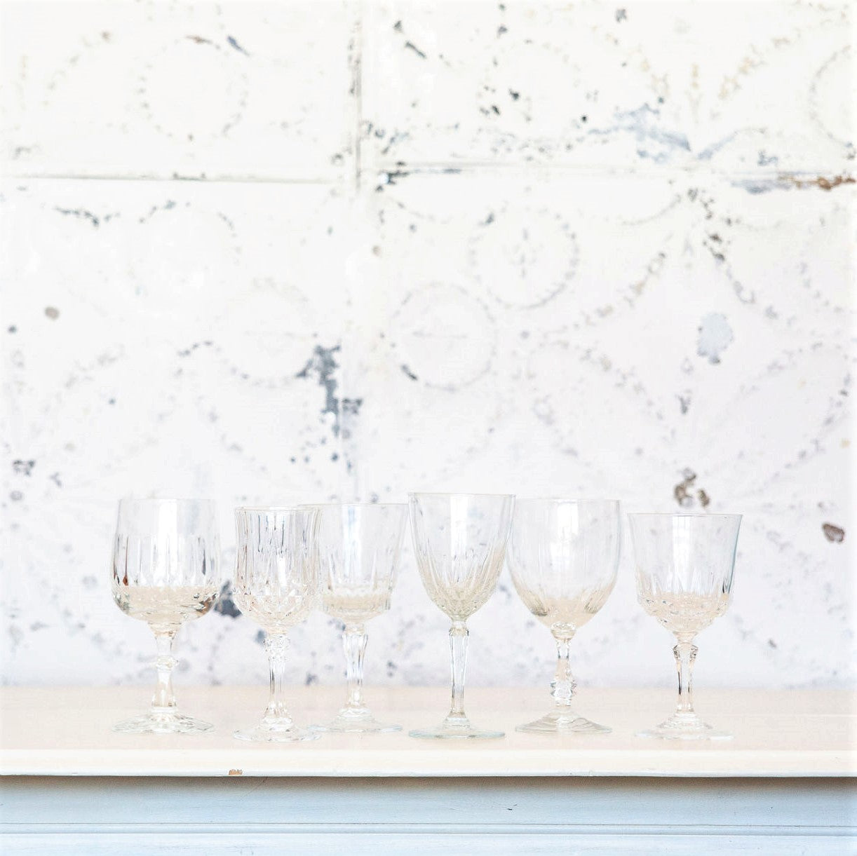 Wine Glass: Vintage Cut Glass