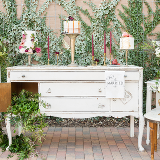 Vintage Marble Top Side Table