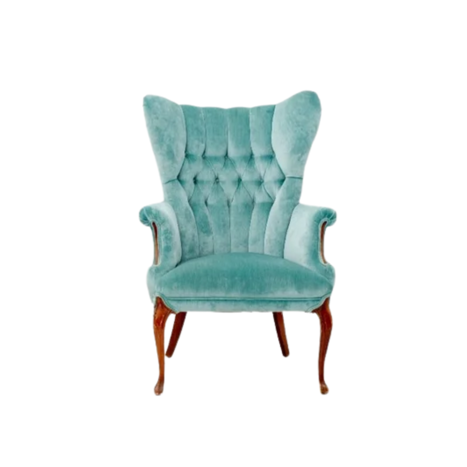 Turquoise Wing Back Arm Chair