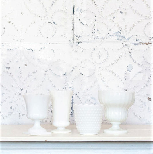 Milk Glass Vase - Large