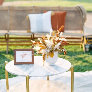 Marble/Wood Coffee Table
