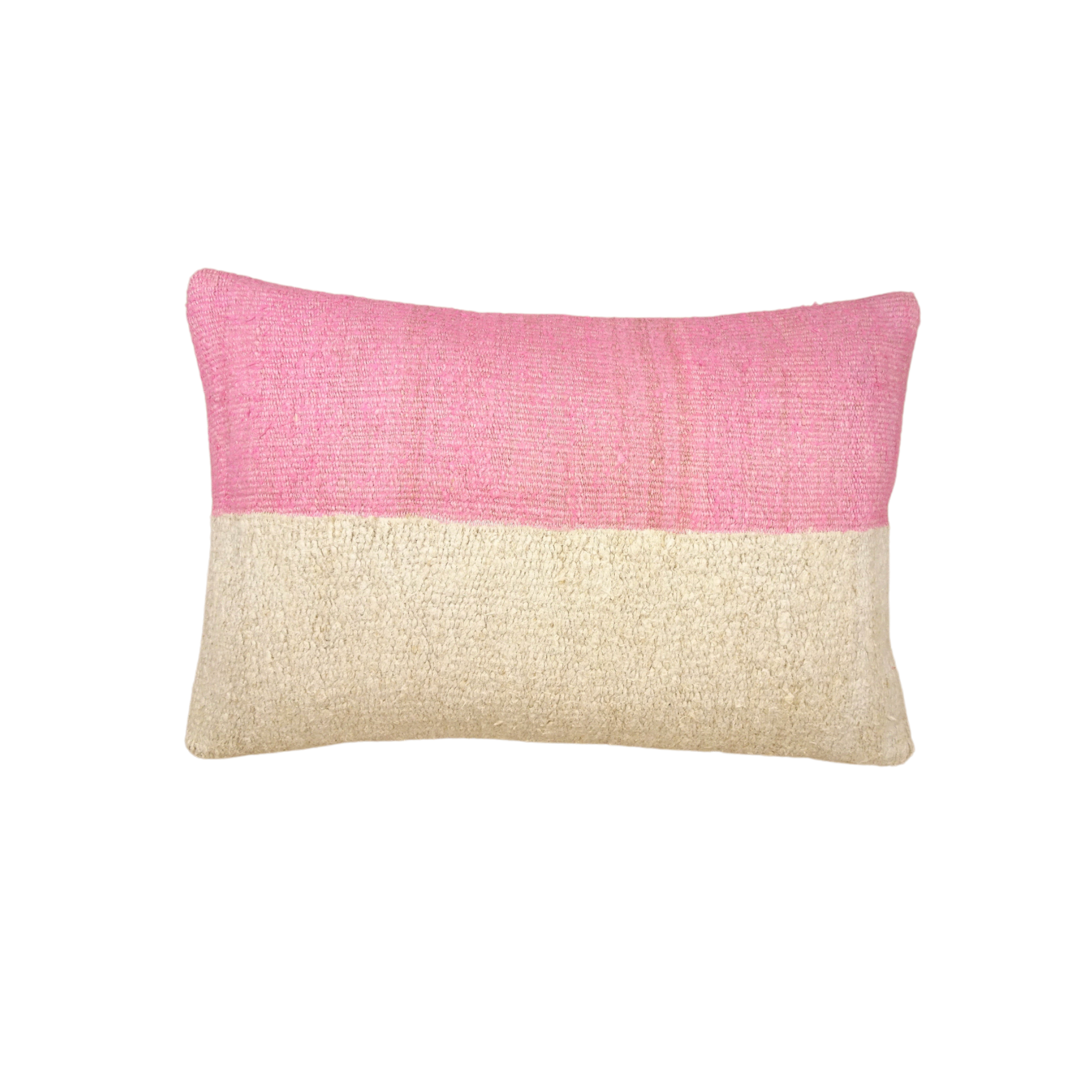Kilim Lumbar Pink Colorblock Pillow