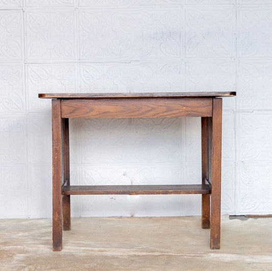 Wood Console Table with Shelf