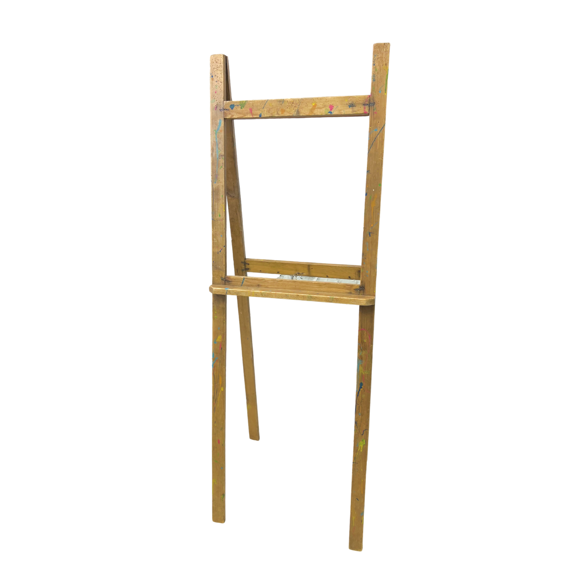 Wood Art Splattered Standing Easel