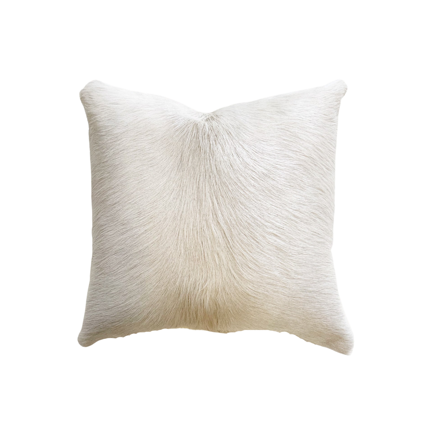 White Cowhide Accent Pillow