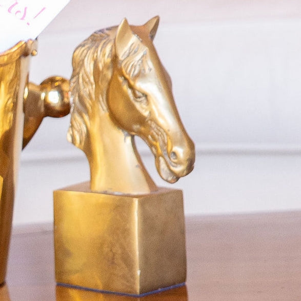Gold Horse Bookends