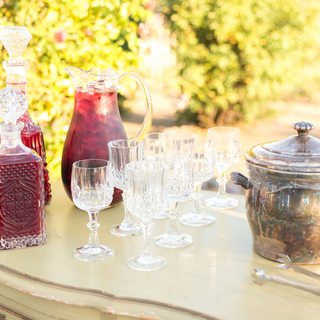 Wine Glass: Vintage Cut Glass