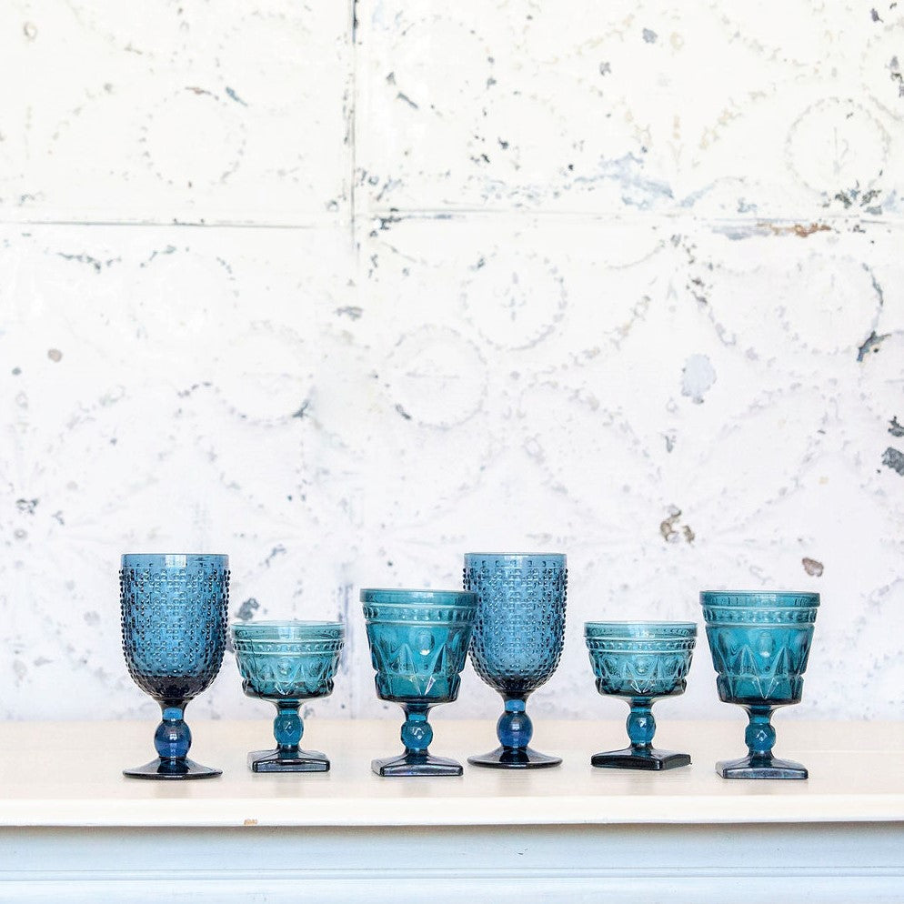 Vintage Blue Goblet