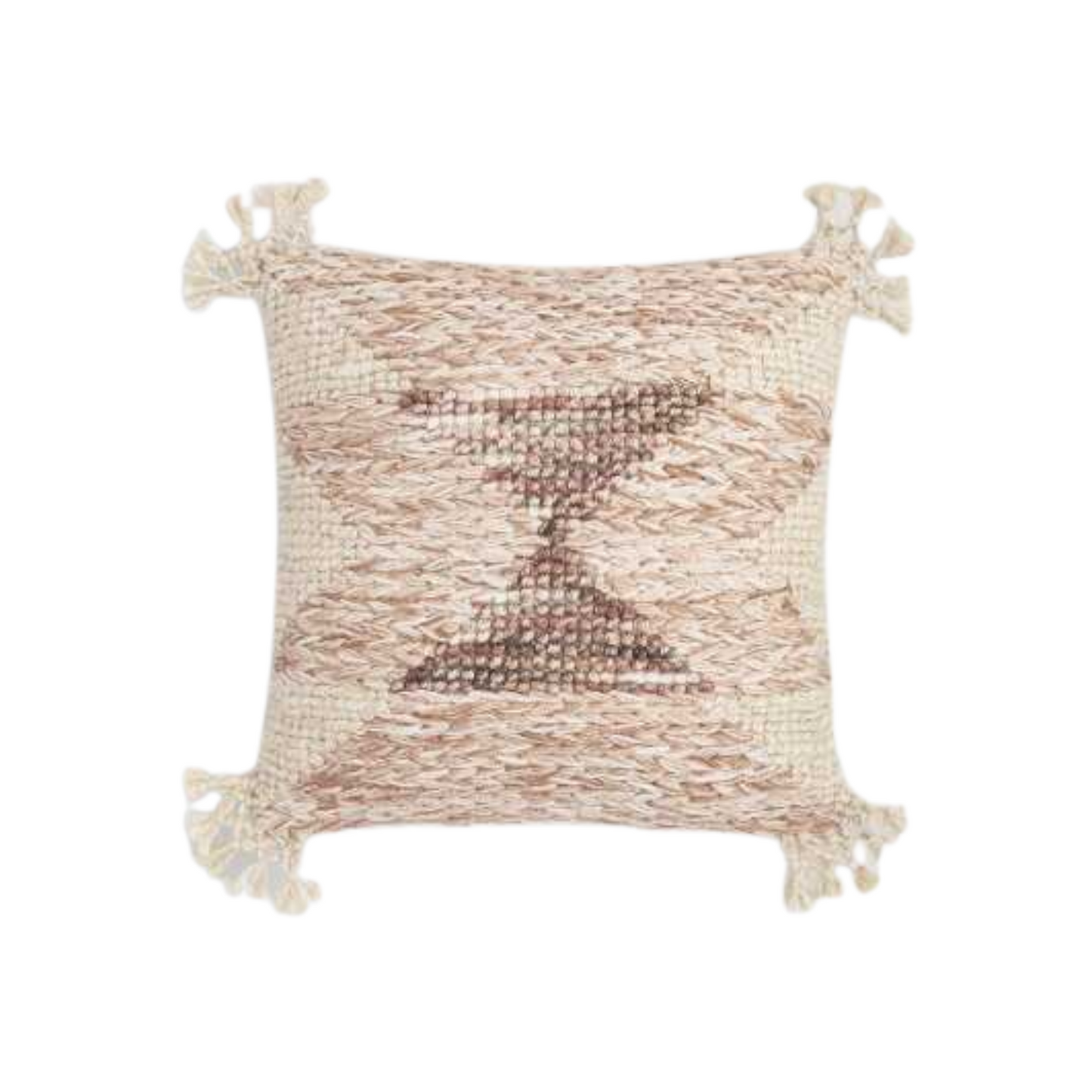 Mauve Macrome Patterened Pillow