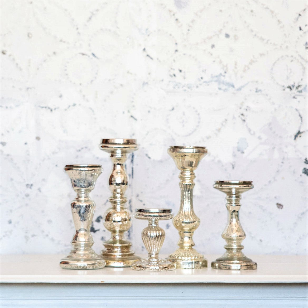 Mercury Glass Candlestick Collection