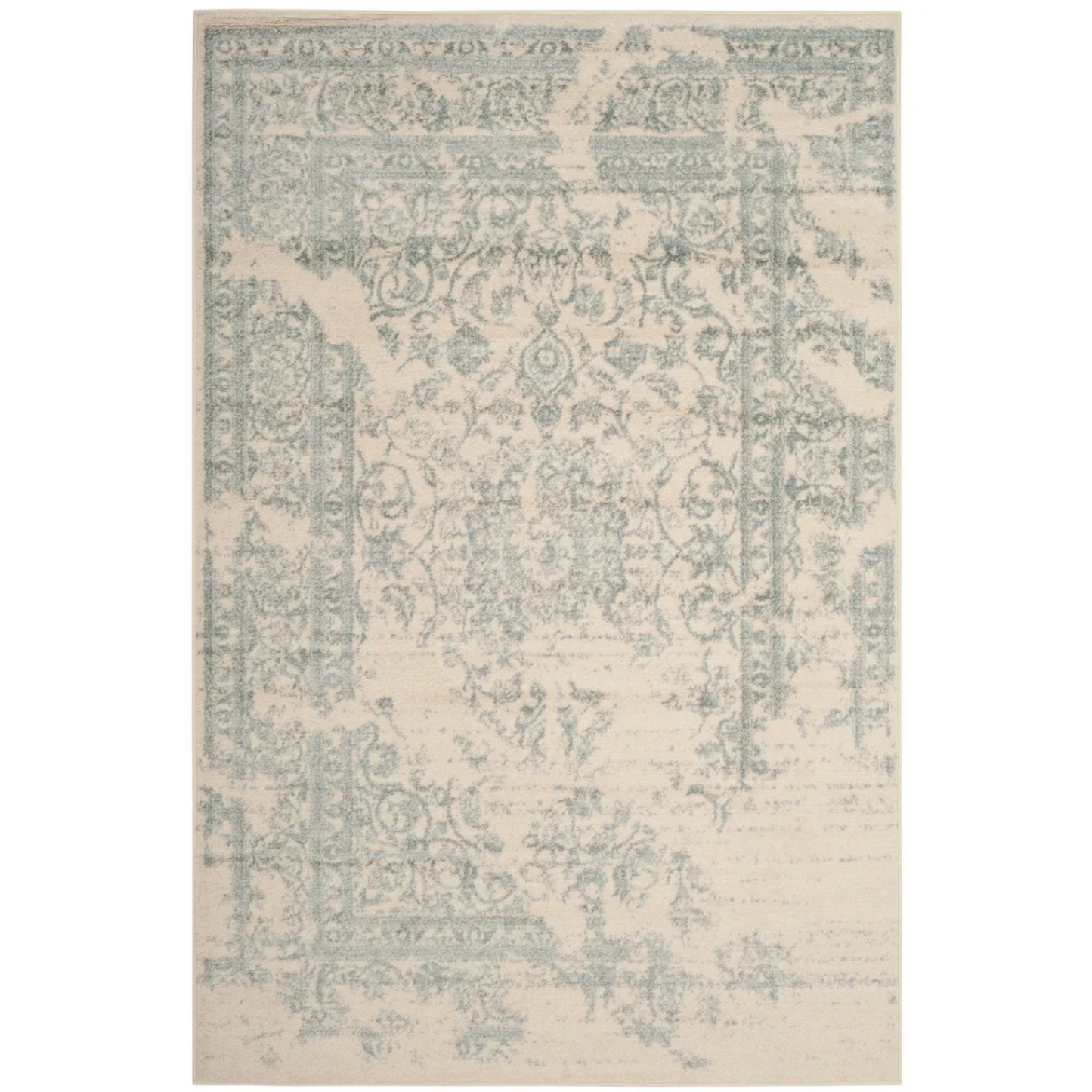 Distressed Vintage Ivory Rug - Large