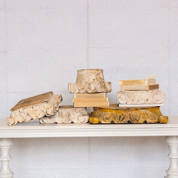 Distressed Column Pediment