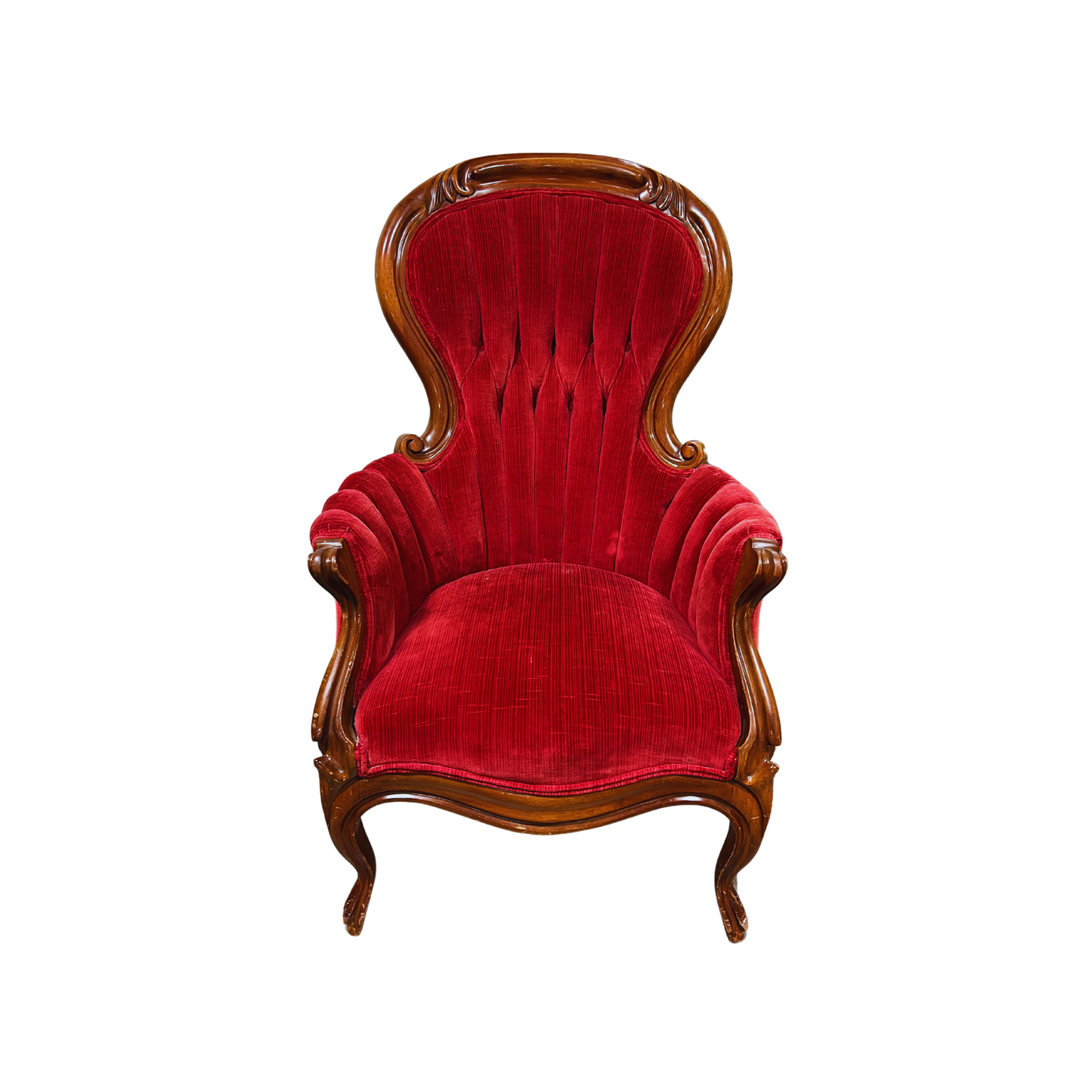 Nicholas Red Velvet Arm Chair