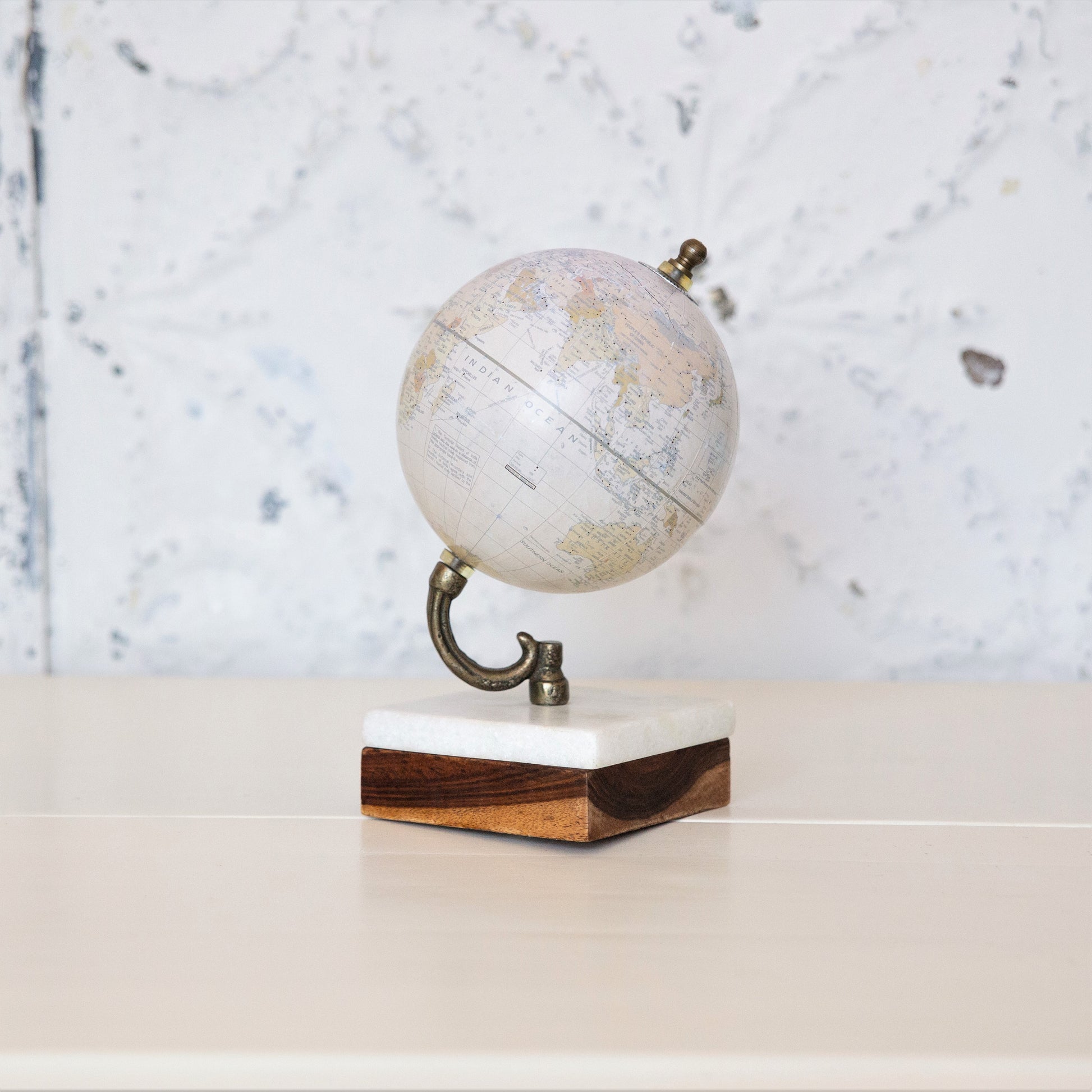Vintage Marble Base Globe