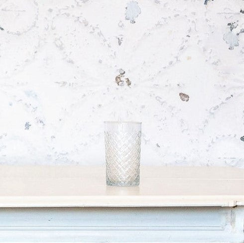 Etched Glass Votive - Tall