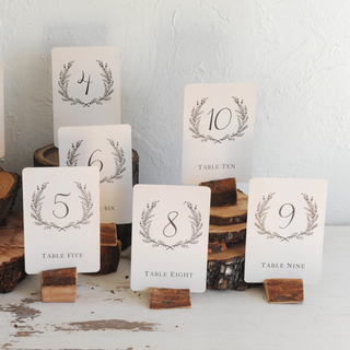 Cream Laurel Wreath Table Numbers