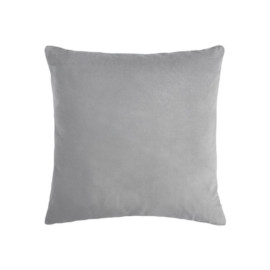 Grey Velvet Accent Pillow