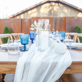 Gauze Table Runner - Crisp White