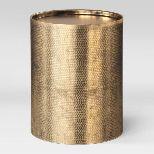 Hammered Brass Cylinder Drum