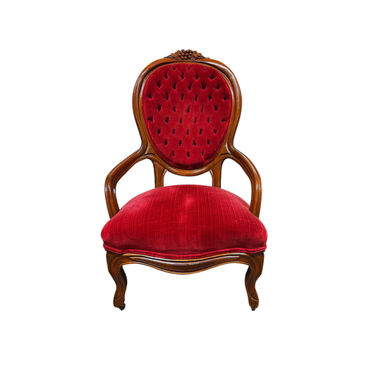 Anya Red Velvet Chair