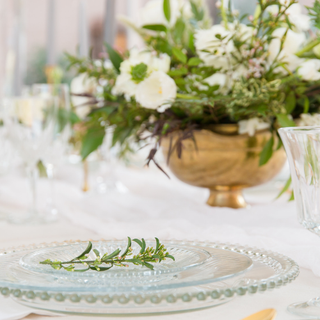 Glass Hobnail Charger