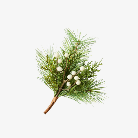 Pine and Snowberry Sprig - Small