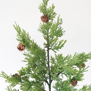 Faux Juniper Branch with Mini Pine Cone Accent