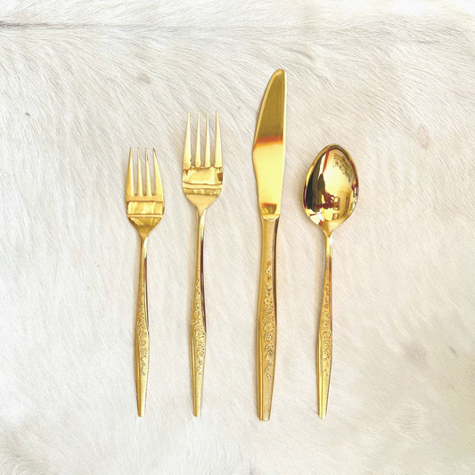Vintage Gold Bouquet Flatware  | Vintage Gold Bouquet Flatware
