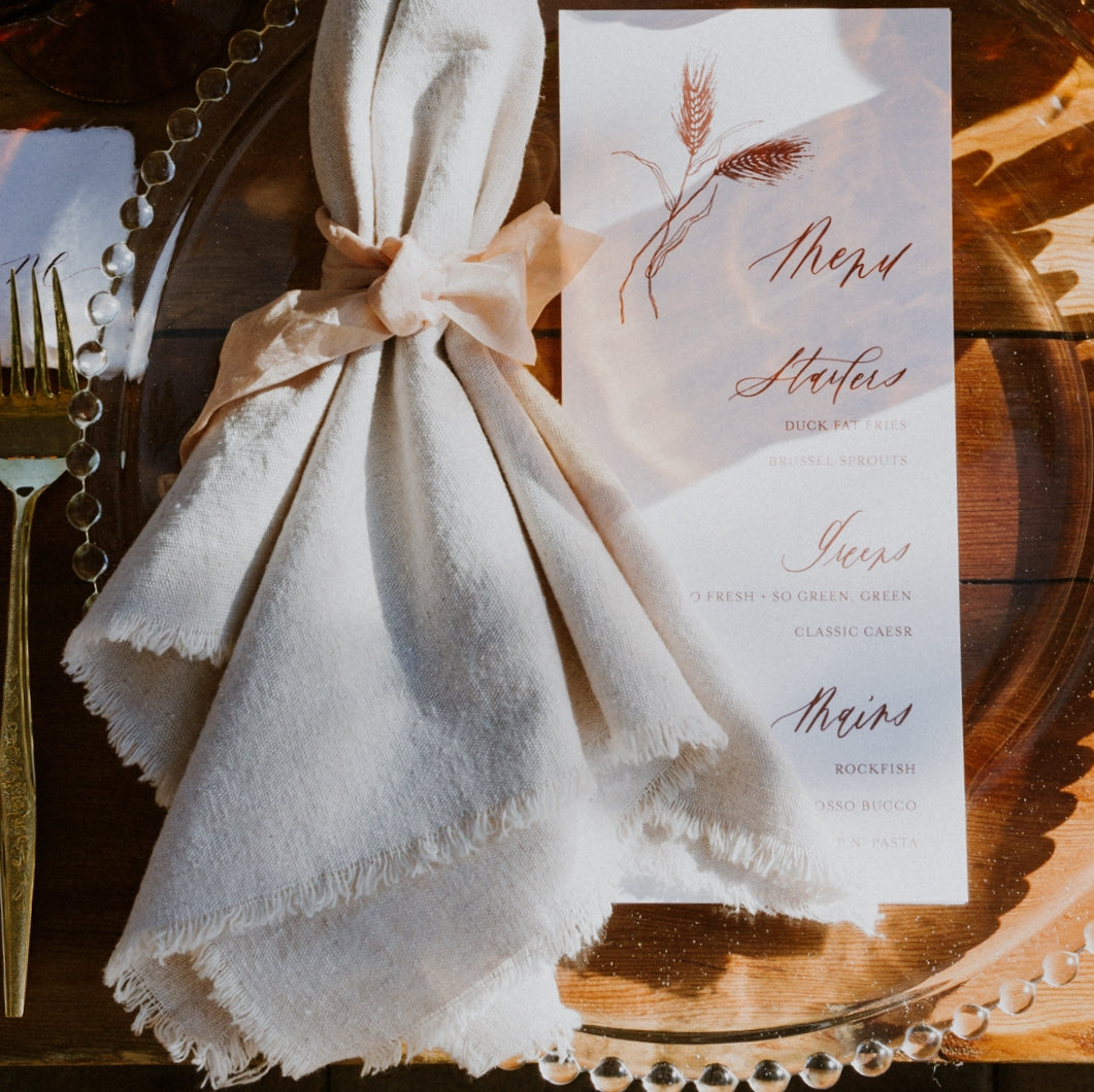 Raw Edge Canvas Napkin